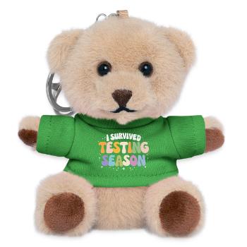 I survived the exam phase School Humor - Teddy Keyring - green - Front
