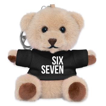 67 "six seven" text - Teddy Schlüsselanhänger - Schwarz - Vorne