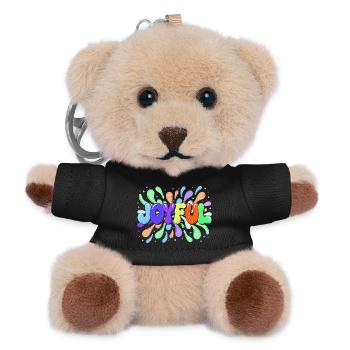 Joyeuse Typo éclaboussée multicolore - Porte-clés ourson - noir - Devant