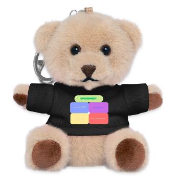 Opinions! Colorful Blocks - Teddy Schlüsselanhänger - Schwarz - Vorne