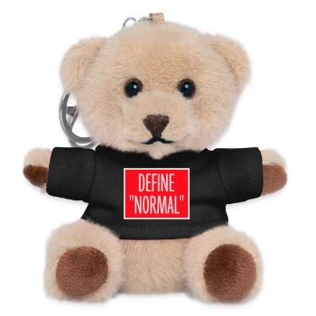 Define Normal Lustig Sarkastisch Definition Grafik - Teddy Schlüsselanhänger - Schwarz - Vorne