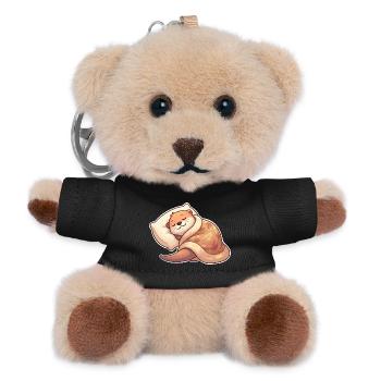 Sleeping Otter - Teddy Keyring - black - Front