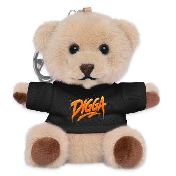 DIGGA – Urban Graffiti Statement - Teddy Keyring - black - Front