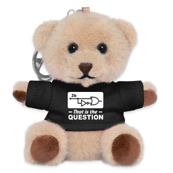 Elektroingenieur Elektriker Elektrotechnik - Teddy Schlüsselanhänger - Schwarz - Vorne
