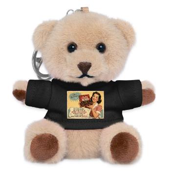 Die süße Ironie des Lebens - Teddy Schlüsselanhänger - Schwarz - Vorne