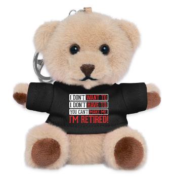 Ich will nicht, ich muss nicht - Teddy Schlüsselanhänger - Schwarz - Vorne