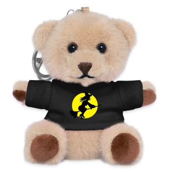 Fliegende Hexe - Teddy Schlüsselanhänger - Schwarz - Vorne