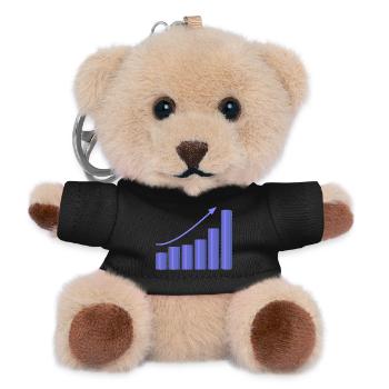 Growth chart with dynamic slope - Teddy Keyring - black - Front