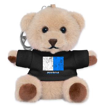 Brescia flag Fahne Flagge flag bandera drapeau - Teddy Keyring - black - Front