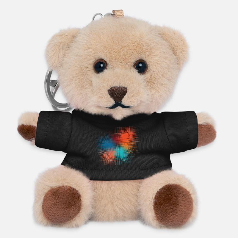 Explosion of colors - Teddy Keyring - black