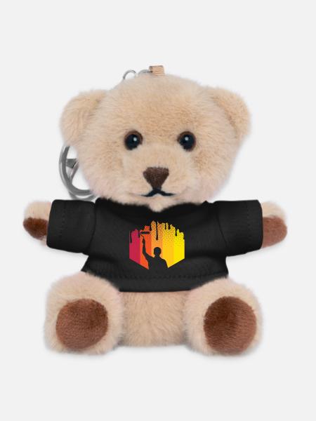 Maler - Teddy Schlüsselanhänger - Schwarz