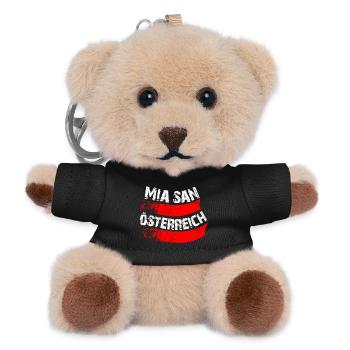 Mia san wir sind Österreich - Teddy Schlüsselanhänger - Schwarz - Vorne