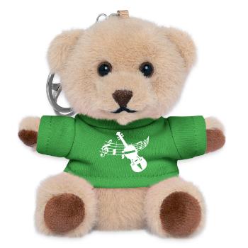 Geige Violine - Teddy Schlüsselanhänger - Grün - Vorne
