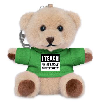 Et enseigner - Porte-clés ourson - vert - Devant