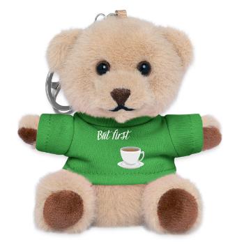 First Coffee - Kaffee-Design - Teddy Schlüsselanhänger - Grün - Vorne