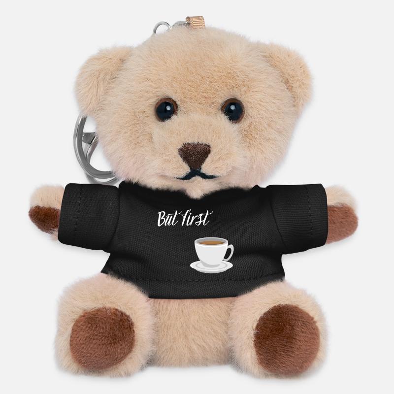 Premier café - Coffee Design - Porte-clés ourson - noir