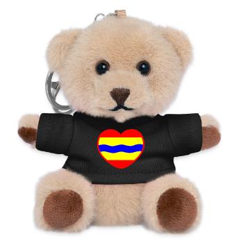 Das wahre Herz von Overijsselsevlag Overijssel - Teddy Schlüsselanhänger - Schwarz - Vorne