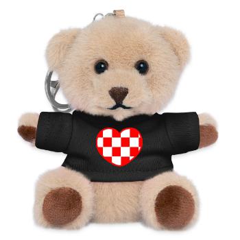 Hartje Noord Brabantse vlag Noord Brabant - Teddy Keyring - black - Front