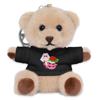 Snake Bridal Floral Wedding - Teddy Keyring - black - Front
