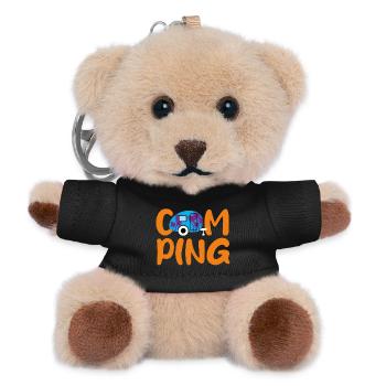 Camping Caravan Palmen Quotes Urlaub Wohnwagen Fan - Teddy Schlüsselanhänger - Schwarz - Vorne