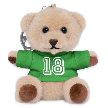 18th birthday of legal age - Teddy Keyring - green - Front