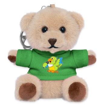 Parrot Singer Microphone Singing - Teddy Keyring - green - Front