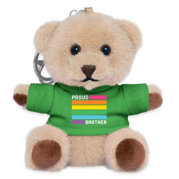 Pride Month LGBT - Stolzer Bruder - Teddy Schlüsselanhänger - Grün - Vorne