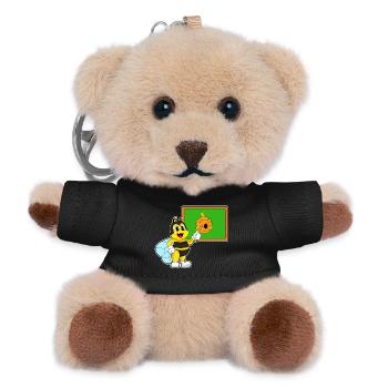 Bee Teacher Pointing Stick School - Teddy Keyring - black - Front