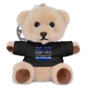 Blau Weiss ein Leben Lang - Teddy Schlüsselanhänger - Schwarz - Vorne