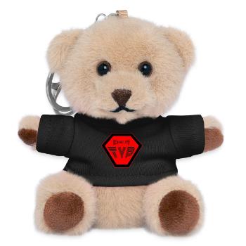 Der Typ  Sieger  geiler Typ super Typ   - Teddy Schlüsselanhänger - Schwarz - Vorne