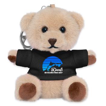 Darß ein bisschen Meer sein? Ostsee Fischland blau - Teddy Schlüsselanhänger - Schwarz - Vorne