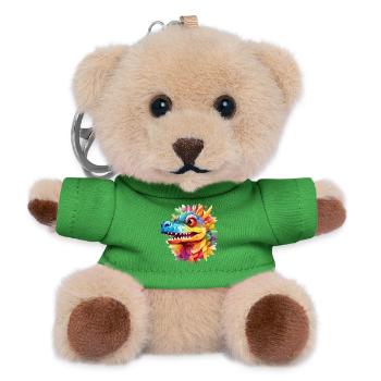colorful dragon - Teddy Keyring - green - Front