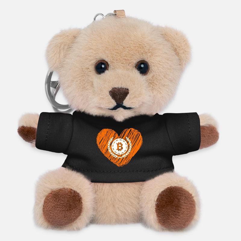 Bitcoin Crypto Cryptocurrency Splash - Porte-clés ourson - noir