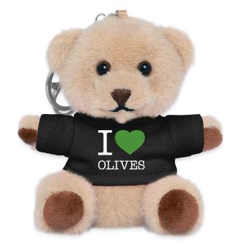 J’AIME LES OLIVES Oliven - Porte-clés ourson - noir - Devant