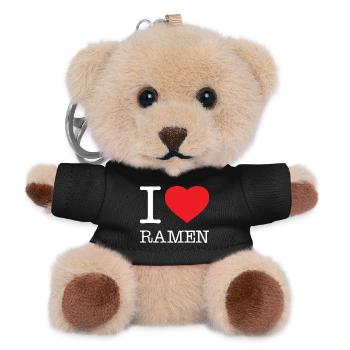 J’ADORE LES RAMEN - Porte-clés ourson - noir - Devant