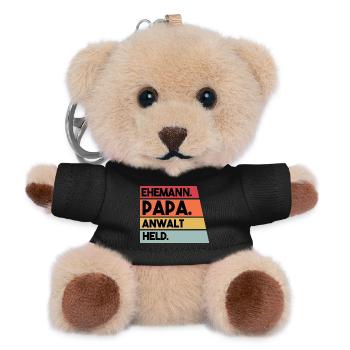 Ehemann Papa Anwalt Held - Teddy Schlüsselanhänger - Schwarz - Vorne