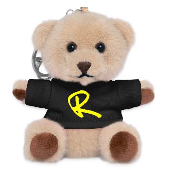 Buchstabe R - Teddy Schlüsselanhänger - Schwarz - Vorne
