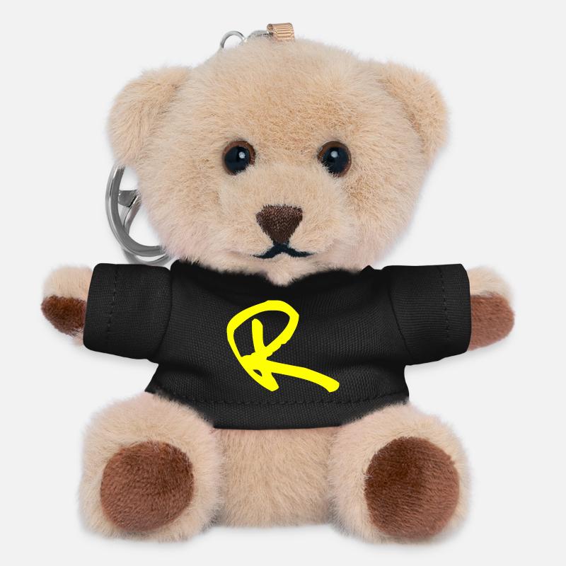 Buchstabe R - Teddy Schlüsselanhänger - Schwarz