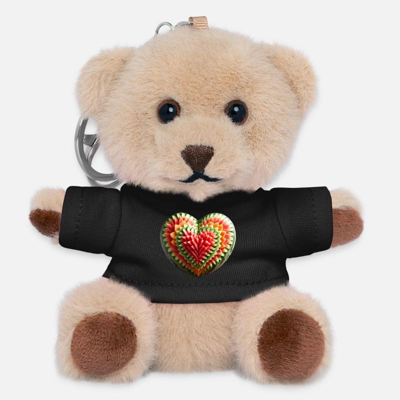 A melon heart - Teddy Keyring - black