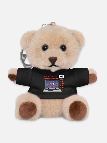 No picture 🤬 Klumpat! Retro Computer Humor Design - Teddy Keyring - black