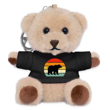 Ours Retro - T-shirt Vintage - Porte-clés ourson - noir - Devant