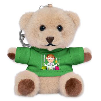 A young man as a scientist in the laboratory - Teddy Keyring - green - Front