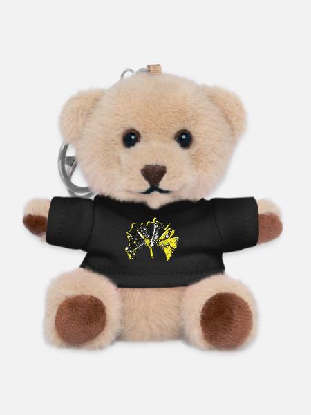Ginko Schwarz Gelb Heilung Universalkraefte - Teddy Schlüsselanhänger - Schwarz
