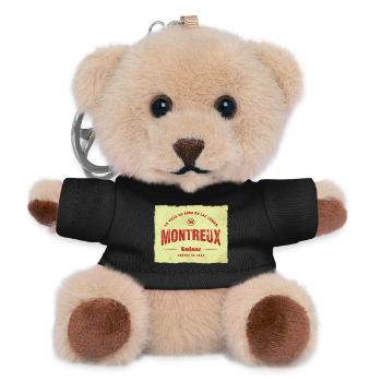 Montreux Vintage Stadtstempel - Teddy Schlüsselanhänger - Schwarz - Vorne