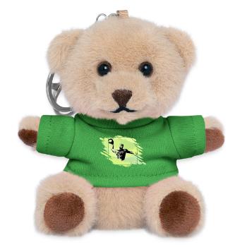 Water polo - water polo players throwing - Teddy Keyring - green - Front