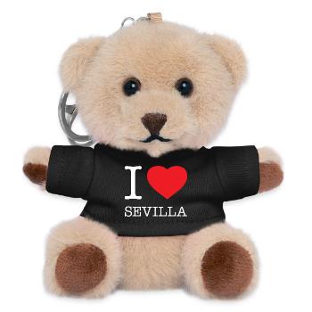 I LOVE SEVILLA Spain Spanien - Teddy Keyring - black - Front