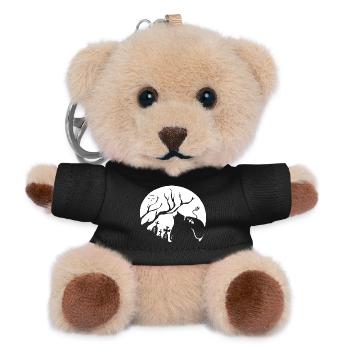 Nocturnal Animal Silhouette - Teddy Keyring - black - Front
