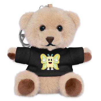 Schmetterling Butter - Teddy Schlüsselanhänger - Schwarz - Vorne