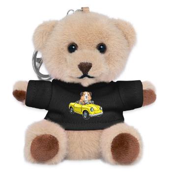 Guinea pig car - Teddy Keyring - black - Front