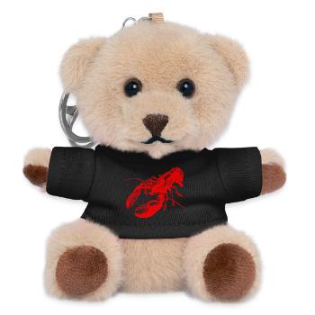 Bold Red Lobster Graphic Design - Teddy Keyring - black - Front